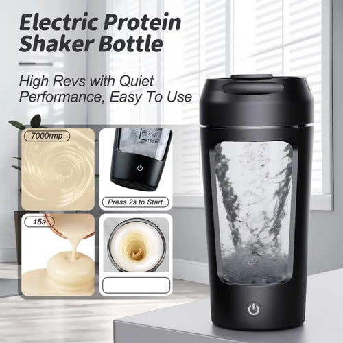 New 650Ml USB Electric Portable Whey Protein Shaker Bottle Fully Automatic Stirring Cup Rechargeable Gym BA Free Cocktail Blend